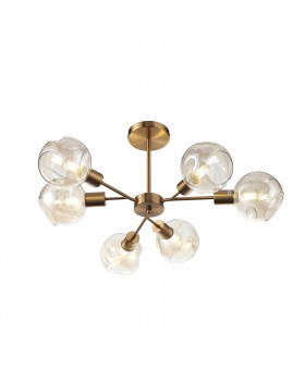 SLE155302-06 Люстра потолочная Античная медь/Янтарный E14 6*60W GENTORE-foto16