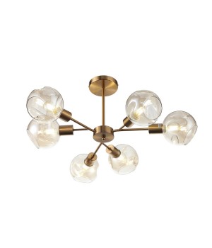 SLE155302-06 Люстра потолочная Античная медь/Янтарный E14 6*60W GENTORE-foto16