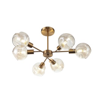 SLE155302-06 Люстра потолочная Античная медь/Янтарный E14 6*60W GENTORE-foto16