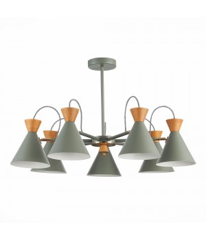 SLE125112-07 Люстра потолочная Серый, Золотой/Серый, Темное дерево E14 7*40W Modica-foto2