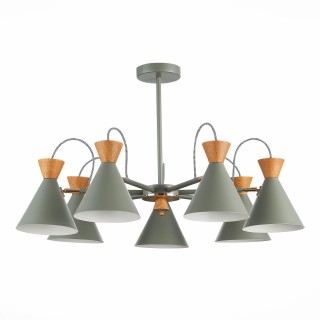 SLE125112-07 Люстра потолочная Серый, Золотой/Серый, Темное дерево E14 7*40W Modica-foto2