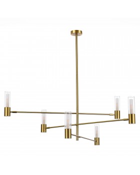 SL1239.303.06 Люстра потолочная ST-Luce Латунь/Белый, Прозрачный G9 6*5W 4000K VITRA-foto2