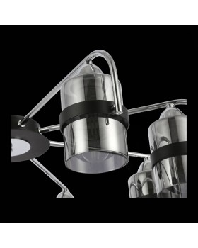 SLE102002-08 Люстра потолочная Черный, Хром/Дымчатый E27 8*40W FIUMO-foto6