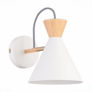 SLE125101-01 Бра Белый, Золотой/Белый, Светлое дерево E14 1*40W Modica-foto2