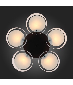 SL483.402.05 Люстра потолочная Черный/Белый E27 5*60W FORESTA-foto6