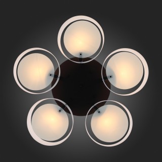 SL483.402.05 Люстра потолочная Черный/Белый E27 5*60W FORESTA-foto6