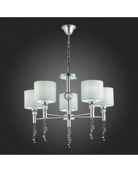 SLE105173-05 Светильник подвесной Хром/Серый E27 5*60W PRIMMA-foto6