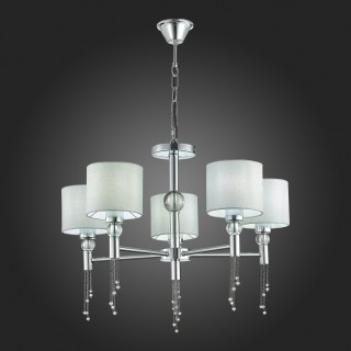 SLE105173-05 Светильник подвесной Хром/Серый E27 5*60W PRIMMA-foto6