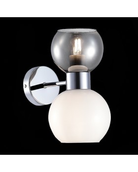 SLE1138-101-02 Бра Хром/Белый, Дымчатый E27 2*60W THONET-foto2