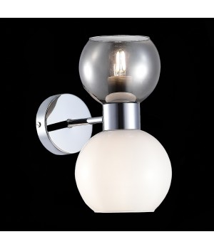 SLE1138-101-02 Бра Хром/Белый, Дымчатый E27 2*60W THONET-foto2