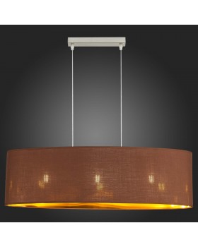 SLE300583-03 Светильник подвесной Никель/Золотистый, Коричневый E27 3*40W BRESCIA-foto6