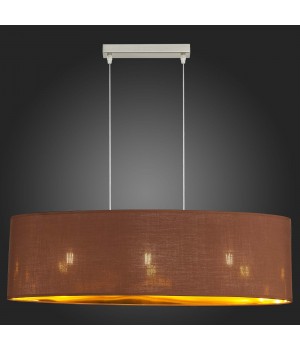 SLE300583-03 Светильник подвесной Никель/Золотистый, Коричневый E27 3*40W BRESCIA-foto6
