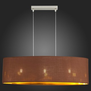 SLE300583-03 Светильник подвесной Никель/Золотистый, Коричневый E27 3*40W BRESCIA-foto6