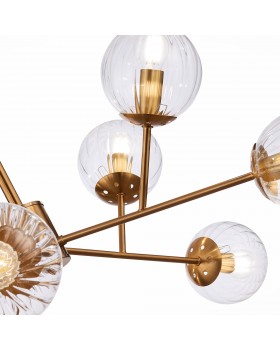 SLE220803-10 Люстра подвесная Латунь/Прозрачный E14 10*40W ANDRIA-foto3