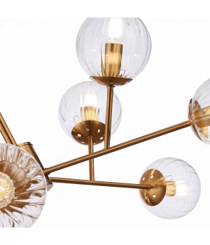 SLE220803-10 Люстра подвесная Латунь/Прозрачный E14 10*40W ANDRIA-foto3