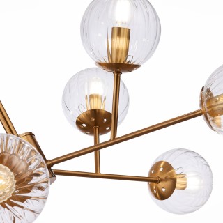 SLE220803-10 Люстра подвесная Латунь/Прозрачный E14 10*40W ANDRIA-foto3