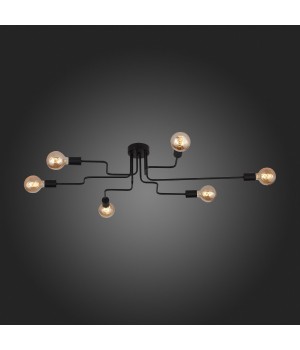 SL419.442.06 Люстра потолочная Черный E27 6*60W ANO-foto9