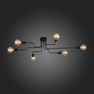 SL419.442.06 Люстра потолочная Черный E27 6*60W ANO-foto9