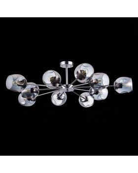 SLE155402-10 Люстра потолочная Хром/Дымчатый E27 10*60W PALLO-foto5