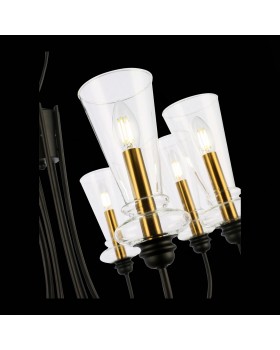 SLE112403-08 Люстра подвесная Черный/Прозрачный E14 8*40W RAMMO-foto6