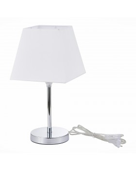 SLE107604-01 Прикроватная лампа Хром/Белый E14 1*40W GRINDA-foto2