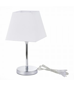 SLE107604-01 Прикроватная лампа Хром/Белый E14 1*40W GRINDA-foto2