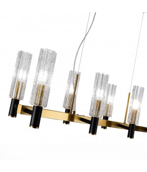 SL1238.303.08 Люстра подвесная ST-Luce Латунь/Кракелированное стекло E14 8*40W CASALI-foto3