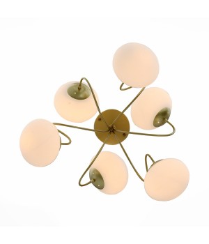 SL717.202.06 Люстра потолочная Золото/Белый E27 6*40W ACINI-foto2