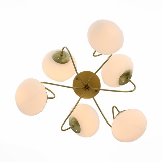 SL717.202.06 Люстра потолочная Золото/Белый E27 6*40W ACINI-foto2