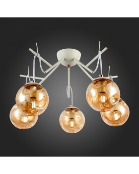 SLE110202-05 Люстра подвесная Белый/Янтарный E14 5*40W CALLETTA-foto7