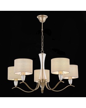 SLE1126-203-05 Светильник подвесной Шампань/Бежевый E14 5*40W CASSIA-foto4