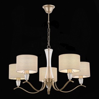 SLE1126-203-05 Светильник подвесной Шампань/Бежевый E14 5*40W CASSIA-foto4