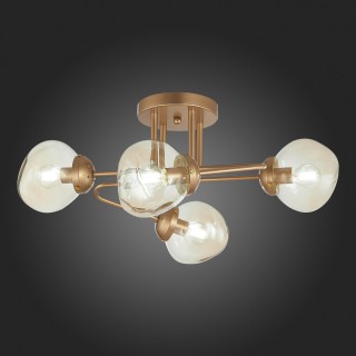 SLE155702-04 Люстра потолочная Золотистый/Янтарный E14 4*40W MORE-foto5