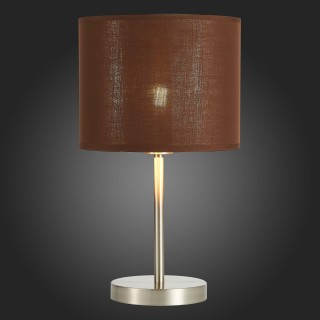 SLE300594-01 Прикроватная лампа Никель/Золотистый, Коричневый E27 1*40W BRESCIA-foto4