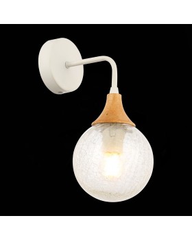 SLE109501-01 Светильник настенный Белый, Светлое дерево/Прозрачный E14 1*60W LIONE-foto9