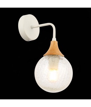 SLE109501-01 Светильник настенный Белый, Светлое дерево/Прозрачный E14 1*60W LIONE-foto9