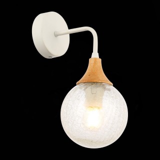 SLE109501-01 Светильник настенный Белый, Светлое дерево/Прозрачный E14 1*60W LIONE-foto9