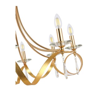 SLE120213-08 Светильник подвесной Французское золото E14 8*40W FILATTA-foto3