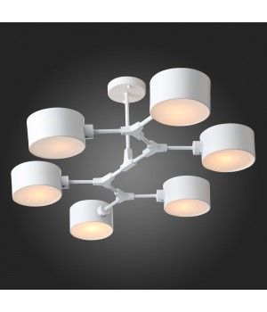 SLE183502-06 Люстра потолочная Белый/Белый E14 6*60W GIMENTO-foto4