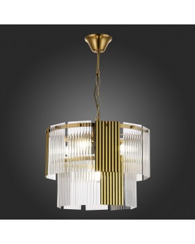 SLE1123-303-05 Светильник подвесной Латунь/Золотистый, Прозрачный E14 5*40W TRESA-foto5