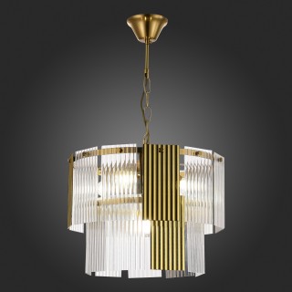 SLE1123-303-05 Светильник подвесной Латунь/Золотистый, Прозрачный E14 5*40W TRESA-foto5