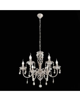 SL139.503.06 Люстра подвесная Слоновая кость, Золото/Прозрачный E14 6*40W SPLENDI-foto4