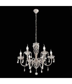 SL139.503.06 Люстра подвесная Слоновая кость, Золото/Прозрачный E14 6*40W SPLENDI-foto4