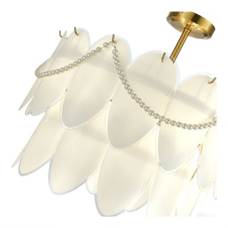 SLE1651-203-09 Светильник подвесной Золотистый/Молочно-Белый E14 9*40W ROOMI-foto3