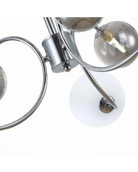 SLE220912-06 Люстра потолочная Хром/Белый, Дымчатый G9 6*5W FORMAE-foto3