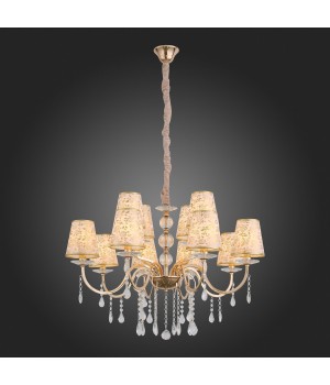 SL176.203.12 Люстра подвесная ST-Luce Золото, Прозрачный/Бежевый, Золото E14 12*40W AUMENTATO-foto5