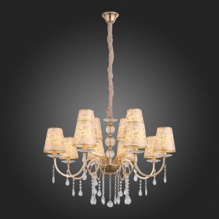 SL176.203.12 Люстра подвесная ST-Luce Золото, Прозрачный/Бежевый, Золото E14 12*40W AUMENTATO-foto5