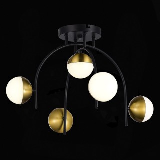 SLE6500-402-05 Люстра потолочная Черный,Золотистый/Белый LED 5*8W 4000K AARNIO-foto4