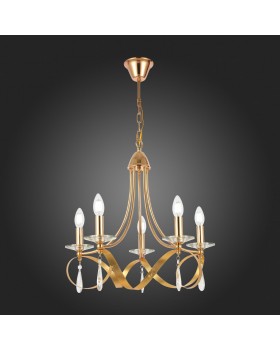 SLE120213-05 Светильник подвесной Французское золото E14 5*40W FILATTA-foto7