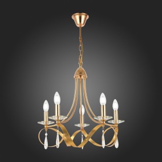 SLE120213-05 Светильник подвесной Французское золото E14 5*40W FILATTA-foto7